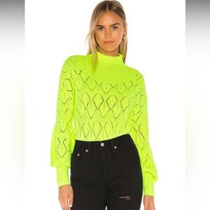 Lovers & Friends neon yellow Rylee sweater XL